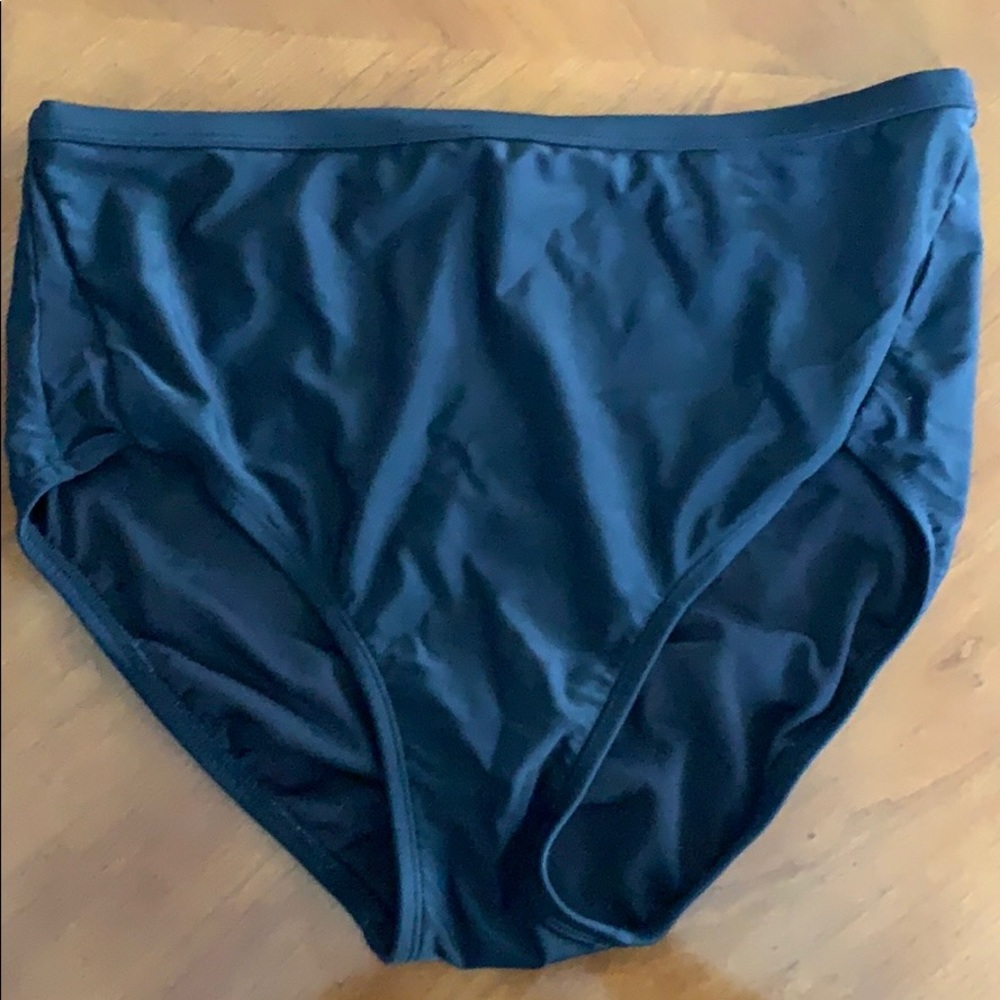 Black High Waisted Full-Coverage Bikini Bottom